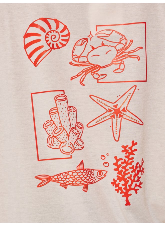 Take Two Take Two Graphic Print Round Neck T-Shirt  - Image 4