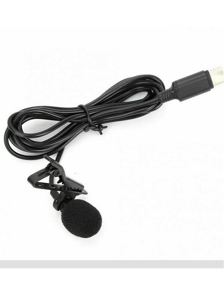 ميكروفون لافاليير USB C لتسجيل الفيديو نوع C/3.5 مم ميكروفون مثبت على الملابس للتوصيل والتشغيل لهواتف أندرويد والكمبيوتر المحمول - Image 3