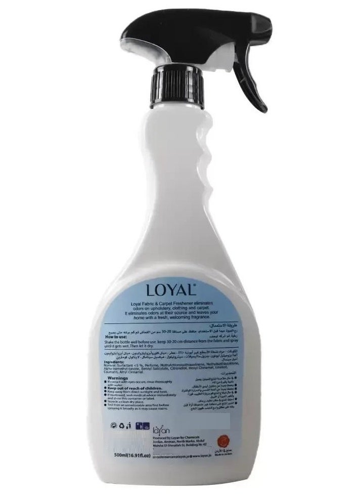 loyal Fabric Carpet And Air Freshener 500 ML Cotton Fragrance - Image 2