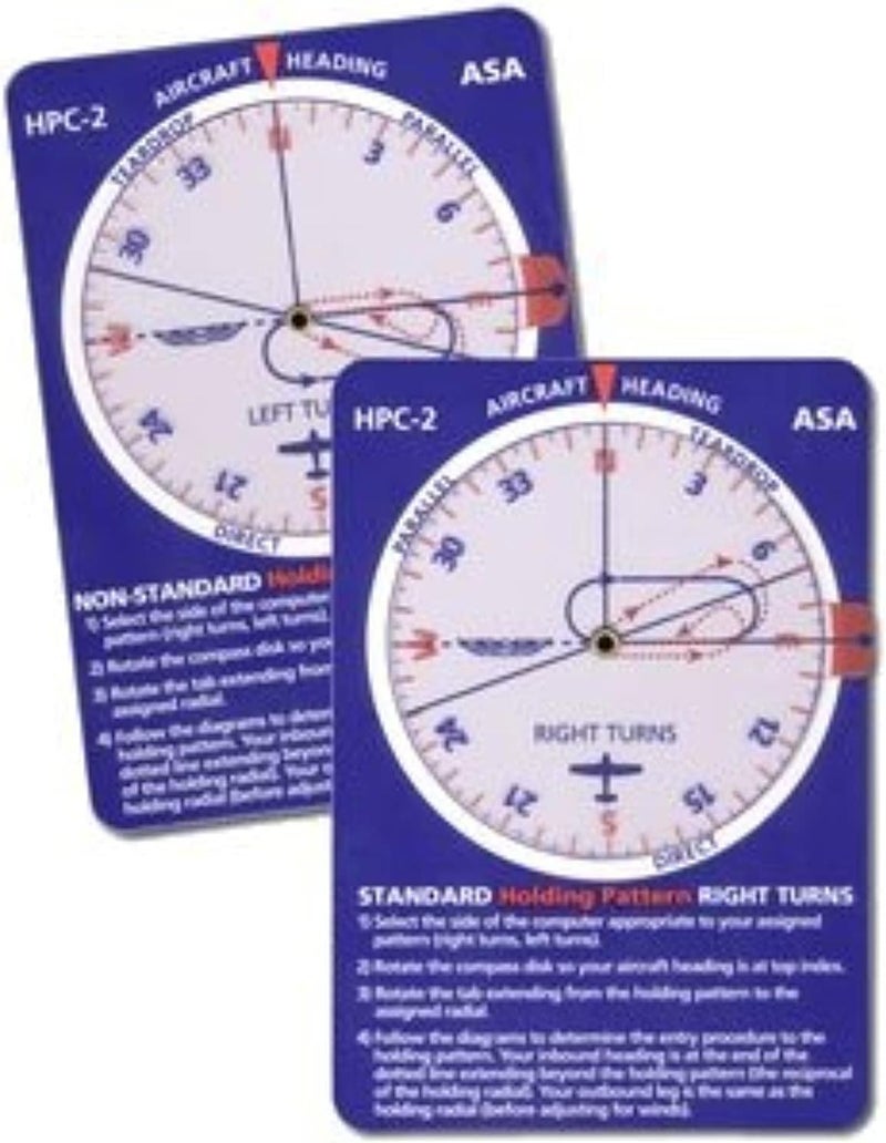 ASA Holding Pattern Computer With Standard and NonStandard Holding Pattern for Aviation - Image 1