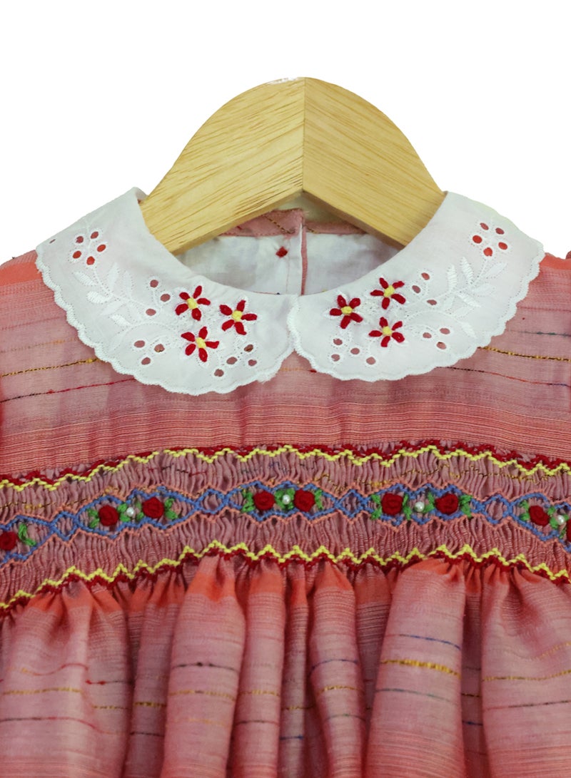 كيدابهو فستان أطفال سموكد للبنات - أناقة قوس قزح - Image 3