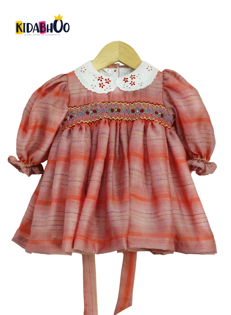 كيدابهو فستان أطفال سموكد للبنات - أناقة قوس قزح - Image 1