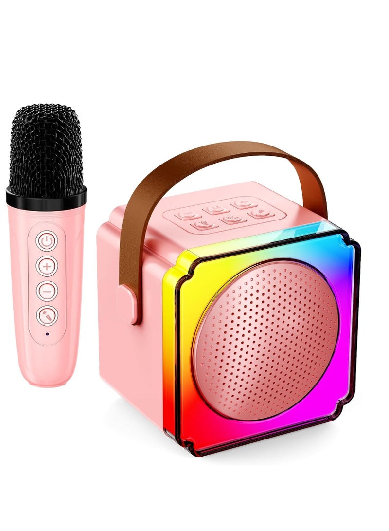 ROCK LIGHT S116 Wireless Karaoke Speaker Set, RGB Ambient Light, DSP Chip, HIFI Sound Quality, 3D Surround (Pink) - Image 1
