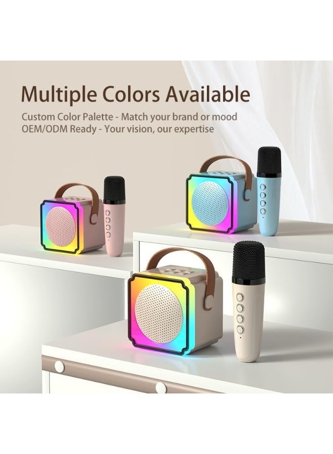 ROCK LIGHT S116 Wireless Karaoke Speaker Set, RGB Ambient Light, DSP Chip, HIFI Sound Quality, 3D Surround (Pink) - Image 2