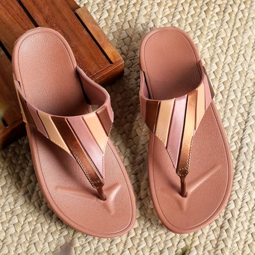 FLITE Women Daily Use Slippers/Bathroom Slippers/Home Slippers/All Day Wear FL-427 (TAN, 3) - Image 2