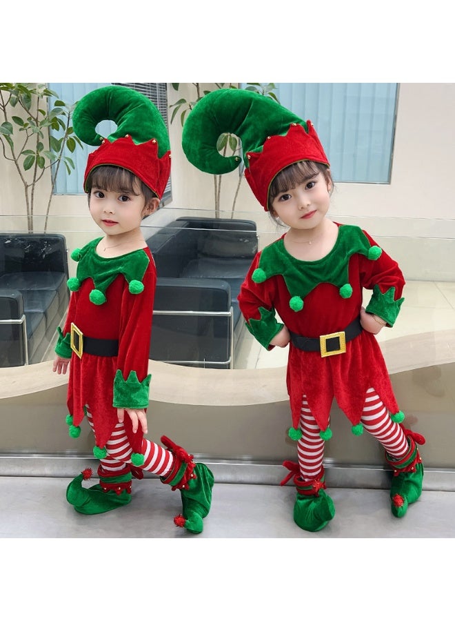 فستان أميرة الجنية الخضراء للبنات لعيد الميلاد - Image 2
