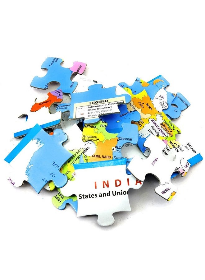 FunBlast India Map Jigsaw Puzzle - Puzzle for Kids, Jigsaw Puzzle for Kids, Educational and Learning Toy for Boys and Girls, Floor Puzzle for Kids of Age 3-5 Years - 24 Pcs (Multicolor) - Image 4