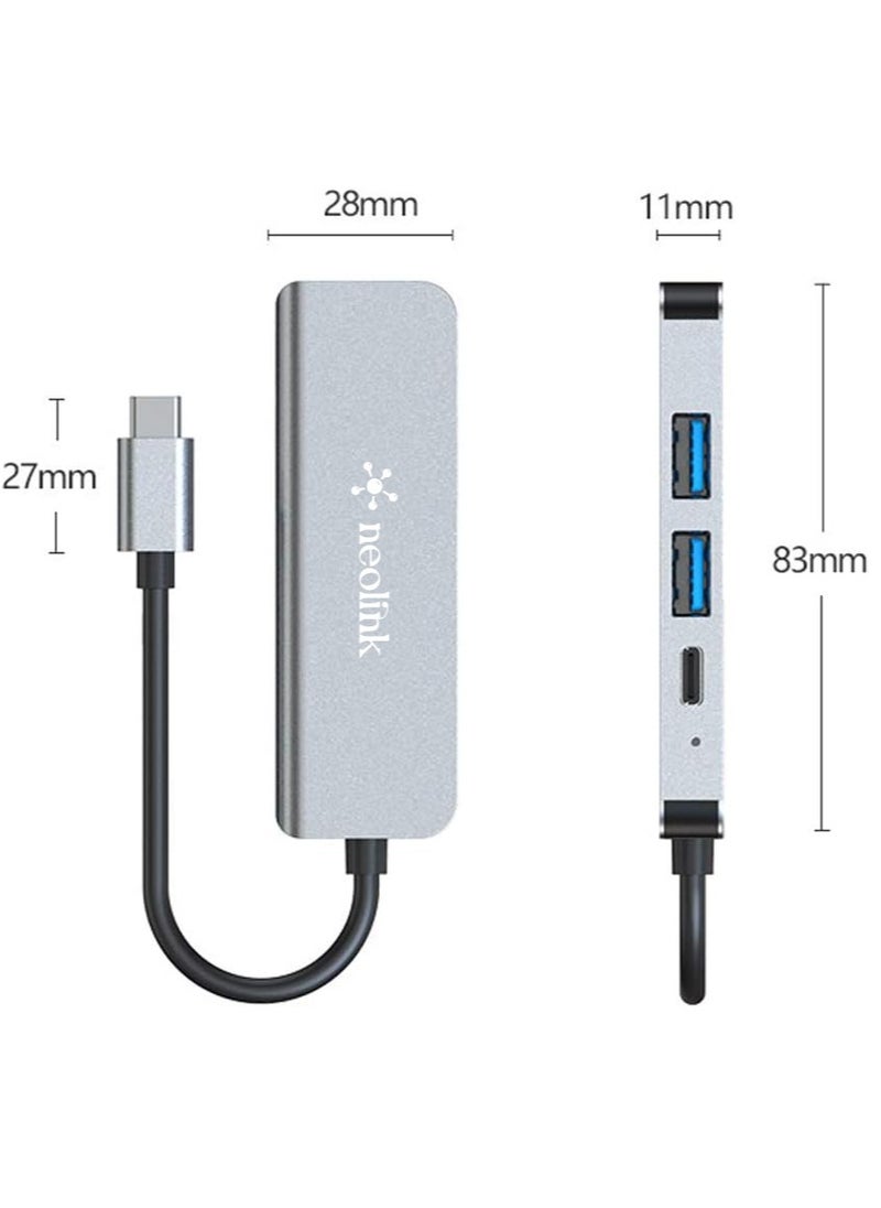 neolink NEOLINK USB C Hub with 100W PD Charging, Type C to HDMI 4K30Hz Adapter, 2 USB A Data Ports, 1 USB C Port, Multiport Adapter Hub for MacBook Pro/Air, iPad/Air, iPhone 15 & 16 /Pro Max, HP, Dell , Mac HDMI Adapter, iMac, XPS, Chromebook, iPad Pro, Galaxy S21/S20/S10/S9/S8, Switch Dock and more  - Image 3