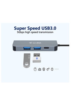 نيو لينك NEOLINK USB C Hub with 100W PD Charging, Type C to HDMI 4K30Hz Adapter, 2 USB A Data Ports, 1 USB C Port, Multiport Adapter Hub for MacBook Pro/Air, iPad/Air, iPhone 15 & 16 /Pro Max, HP, Dell , Mac HDMI Adapter, iMac, XPS, Chromebook, iPad Pro, Galaxy S21/S20/S10/S9/S8, Switch Dock and more  - Image 2