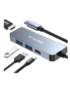 نيو لينك NEOLINK USB C Hub with 100W PD Charging, Type C to HDMI 4K30Hz Adapter, 2 USB A Data Ports, 1 USB C Port, Multiport Adapter Hub for MacBook Pro/Air, iPad/Air, iPhone 15 & 16 /Pro Max, HP, Dell , Mac HDMI Adapter, iMac, XPS, Chromebook, iPad Pro, Galaxy S21/S20/S10/S9/S8, Switch Dock and more  - Image 5