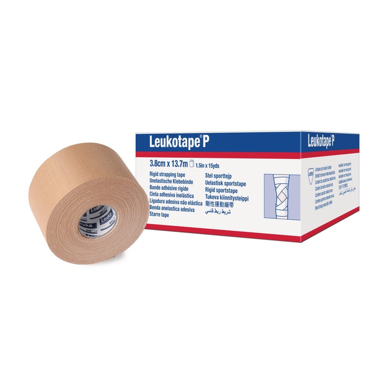 Leukotape شريط ليوكوتيب P اللاصق - لإصابات الرياضة، والتمزقات، والتواءات - 1.5 بوصة × 15 ياردة، بني، (لفة واحدة) - Image 1