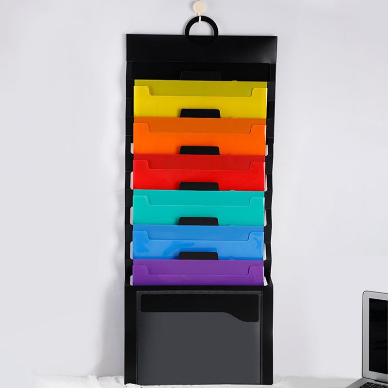 Hanging Wall File Organizer: 6 Pockets Large Storage PP Material - Waterproof Deform-Resistant Wall Organizer for Home Office Desk Document Storage - Image 3