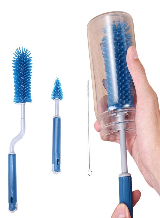 Dakos Baby Bottle Brush, Silicone Baby Bottle Brush Cleaner, Baby Bottle Cleaner Brush, Baby Milk Bottle Cleaning Brush, Nipple Cleaning Brush, Nipple Cleaning Brush,Bottle Brush Storage Box (MFP937) - Image 1