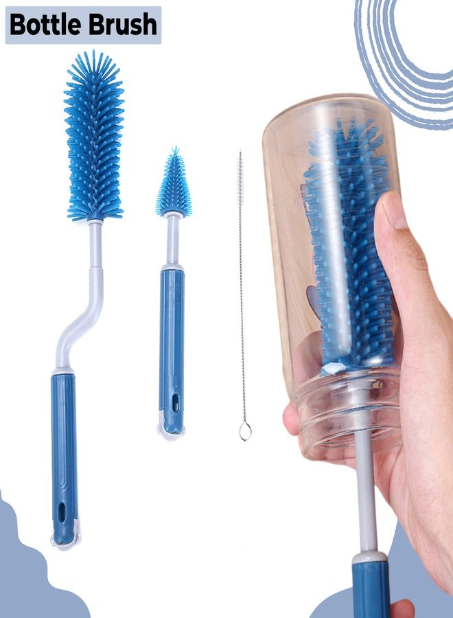 Dakos Baby Bottle Brush, Silicone Baby Bottle Brush Cleaner, Baby Bottle Cleaner Brush, Baby Milk Bottle Cleaning Brush, Nipple Cleaning Brush, Nipple Cleaning Brush,Bottle Brush Storage Box (MFP937) - Image 2