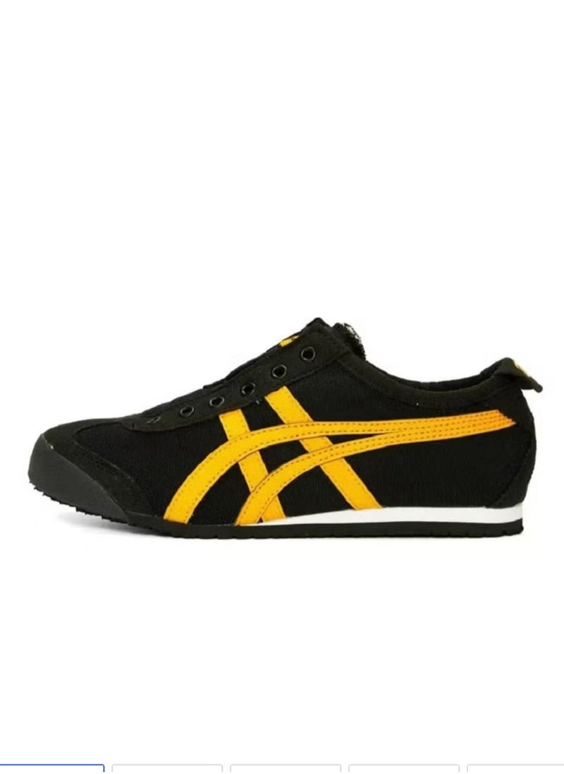 Onitsuka Tiger MEXICO 66 Slip-On Canvas Casual Shoes Black/Yellow  - Image 1