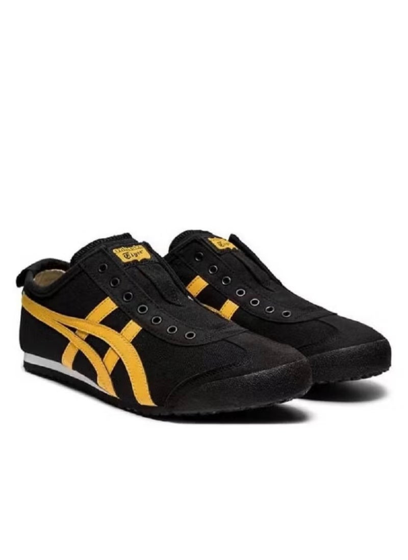 Onitsuka Tiger MEXICO 66 Slip-On Canvas Casual Shoes Black/Yellow  - Image 2