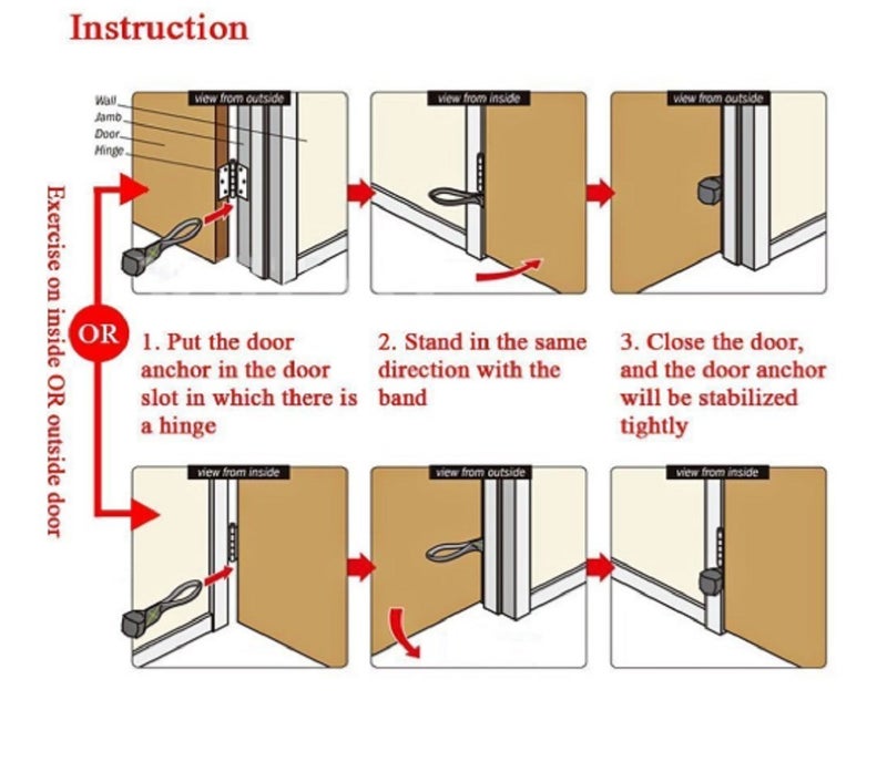 Bodylastics Door Anchor for Resistance Band Exercise with Neoprene Lining, Large High Density Foam Wheel for Door Protection - Image 5