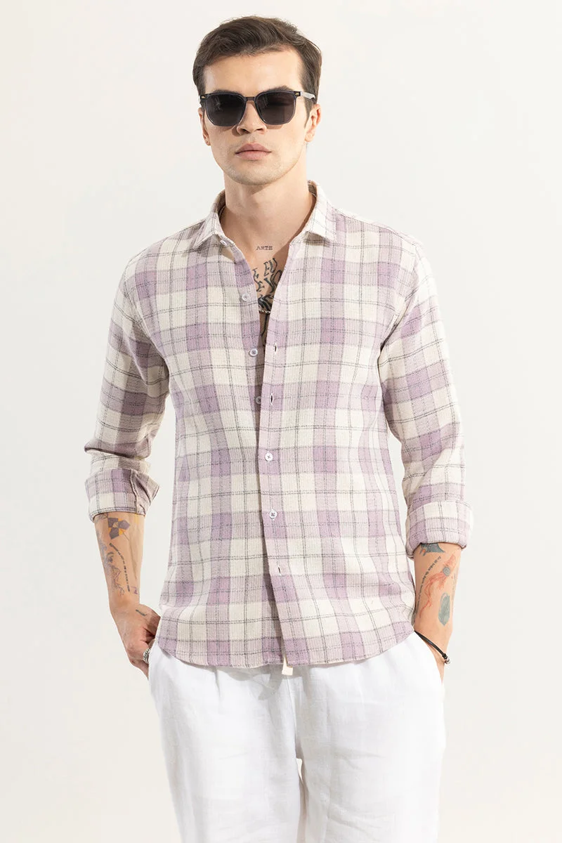 SNITCH Summer Bliss Lavender Checks Shirt