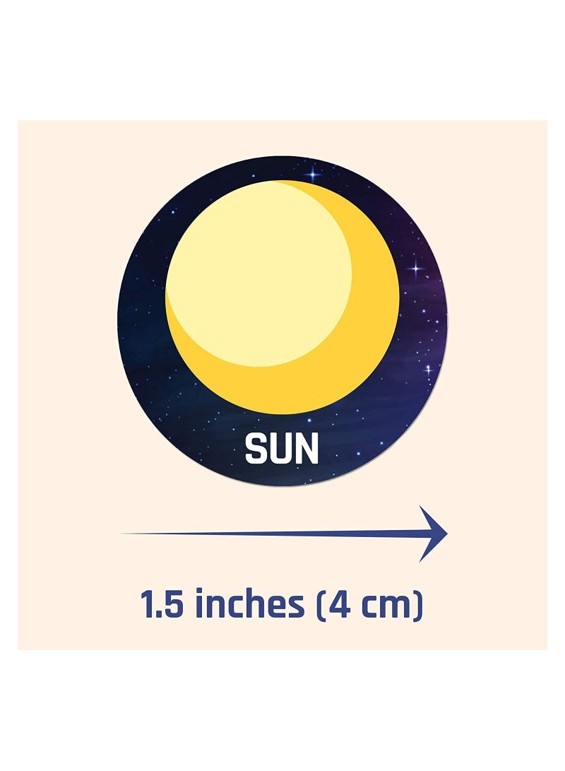 UP TO DATE Round sticker printed with a solar system design for children, size 4 cm, 200 pieces, - Image 3