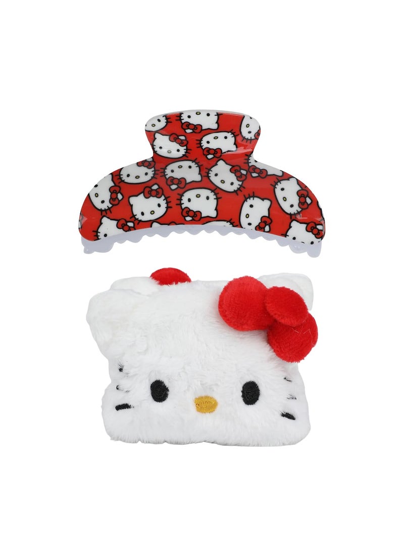 Bioworld - Bioworld Hello Kitty 2Pack Womens Hair Clip Set - Image 1