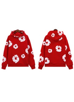 Generic Autumn Winter Couples Hoodie Sweatpants Set 5640 Red 
