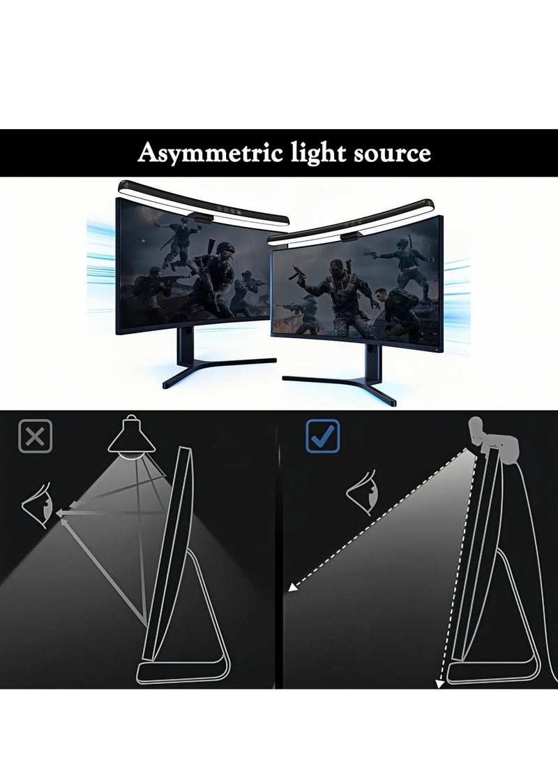 Loquat Computer Monitor Light Bar Curved Computer Monitor Lamp with 7 RGB Light Modes USB LED Desk Lamp with Touch Control - Image 4