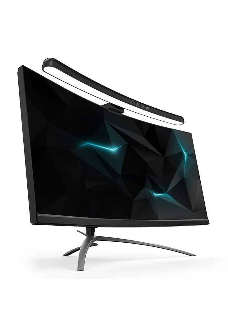 Loquat Computer Monitor Light Bar Curved Computer Monitor Lamp with 7 RGB Light Modes USB LED Desk Lamp with Touch Control - Image 2