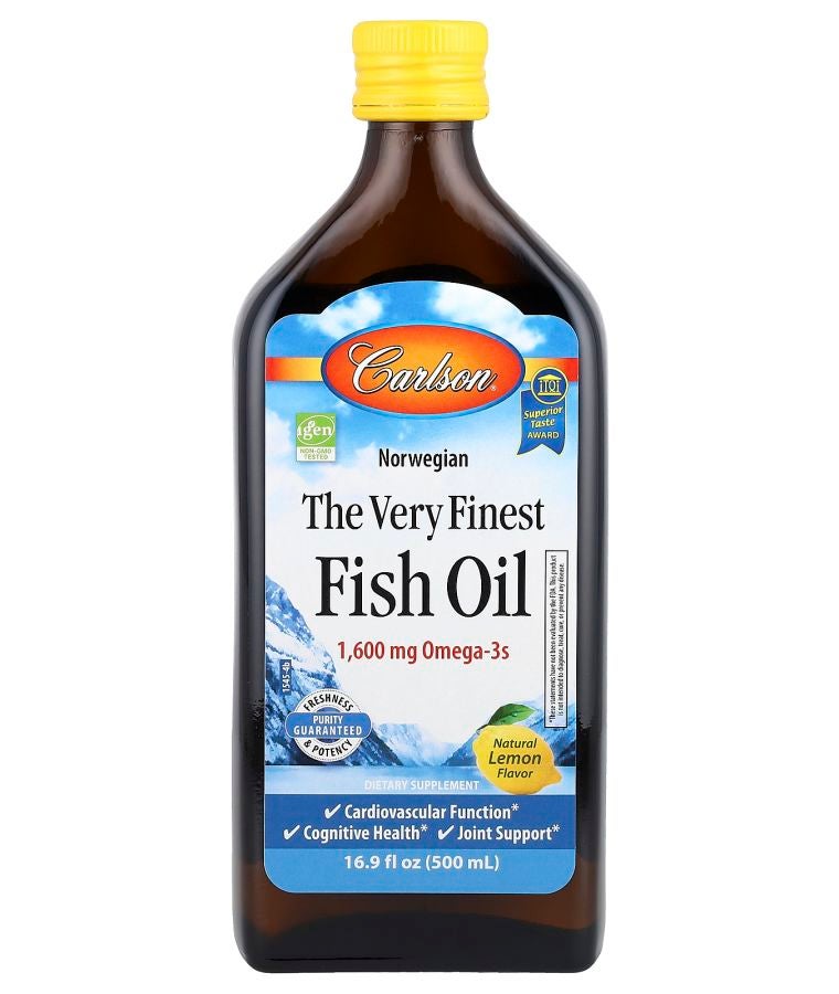 Norwegian The Very Finest Fish Oil Natural Lemon  16.9 fl oz (500 ml)