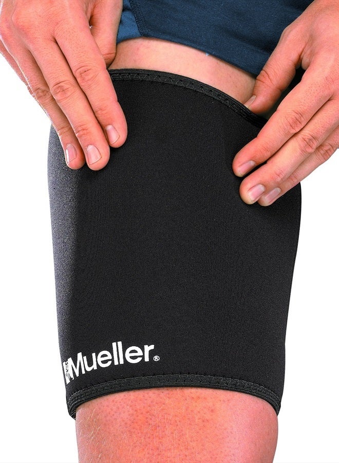 Mueller Neoprene Thigh Sleeve, Black, Small - Image 1