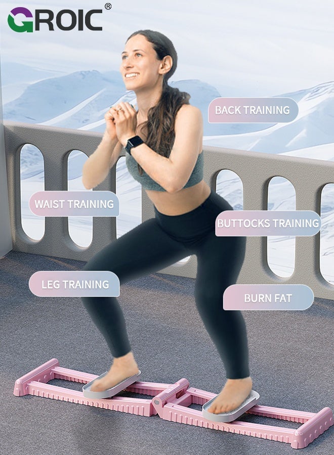 GROIC Leg Exercise Equipment - Ski Exercise Machine Leg Exerciser, Thigh Master Pelvic Muscle Hip Trainer, Inner Thigh Exerciser Pilates Machine for Women, Home Postpartum Repair Machine - Image 3