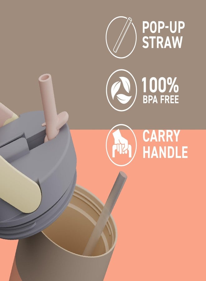 أسوبو زجاجة مياه أسوبو أوربت سعة 900 مل/30 أونصة، زجاجة أنيقة معزولة بغطاء منبثق ومقبض حمل، مثالية للقهوة المثلجة والسفر والترطيب الأنيق - Image 5