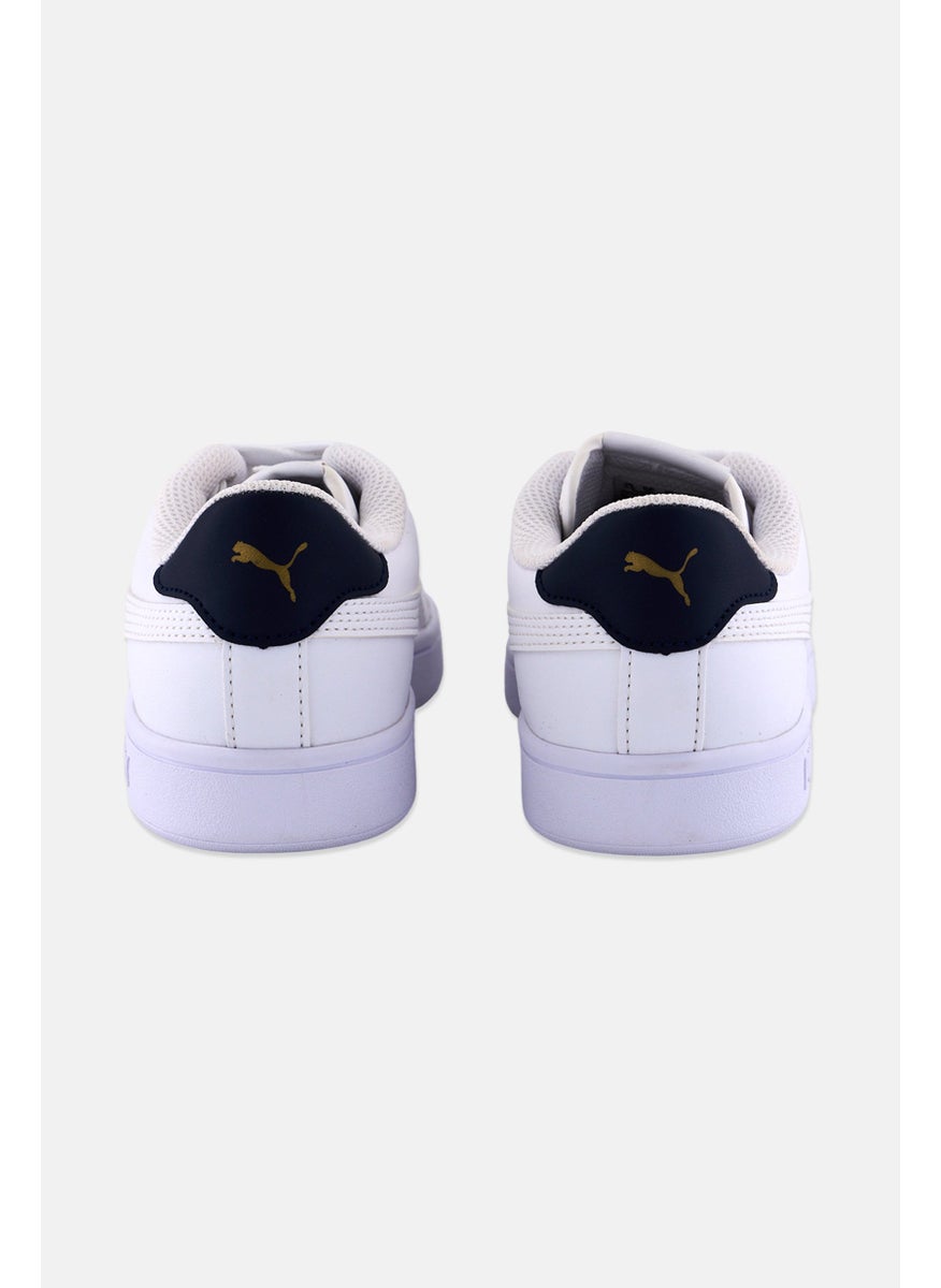 PUMA Kids Boy Smash V2 Lace Up Outdoor Shoes, White  - Image 3