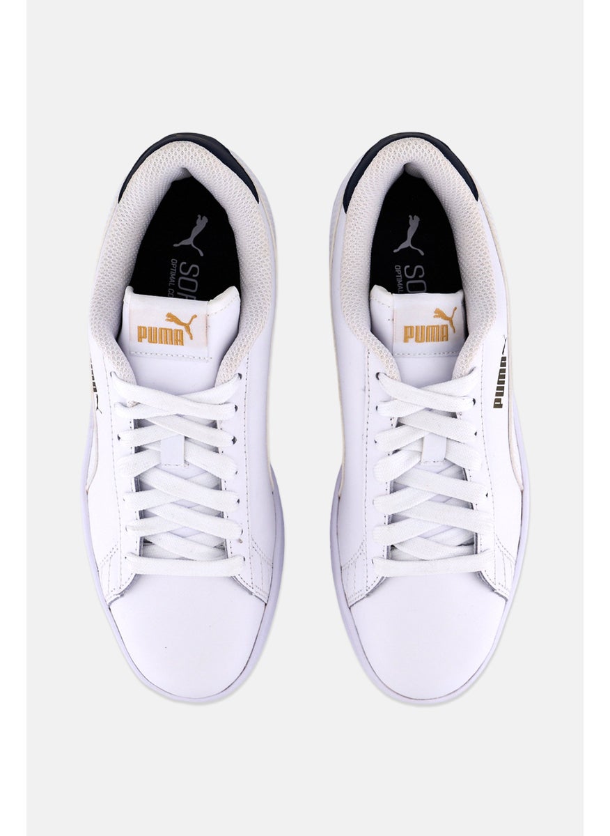 PUMA Kids Boy Smash V2 Lace Up Outdoor Shoes, White  - Image 2