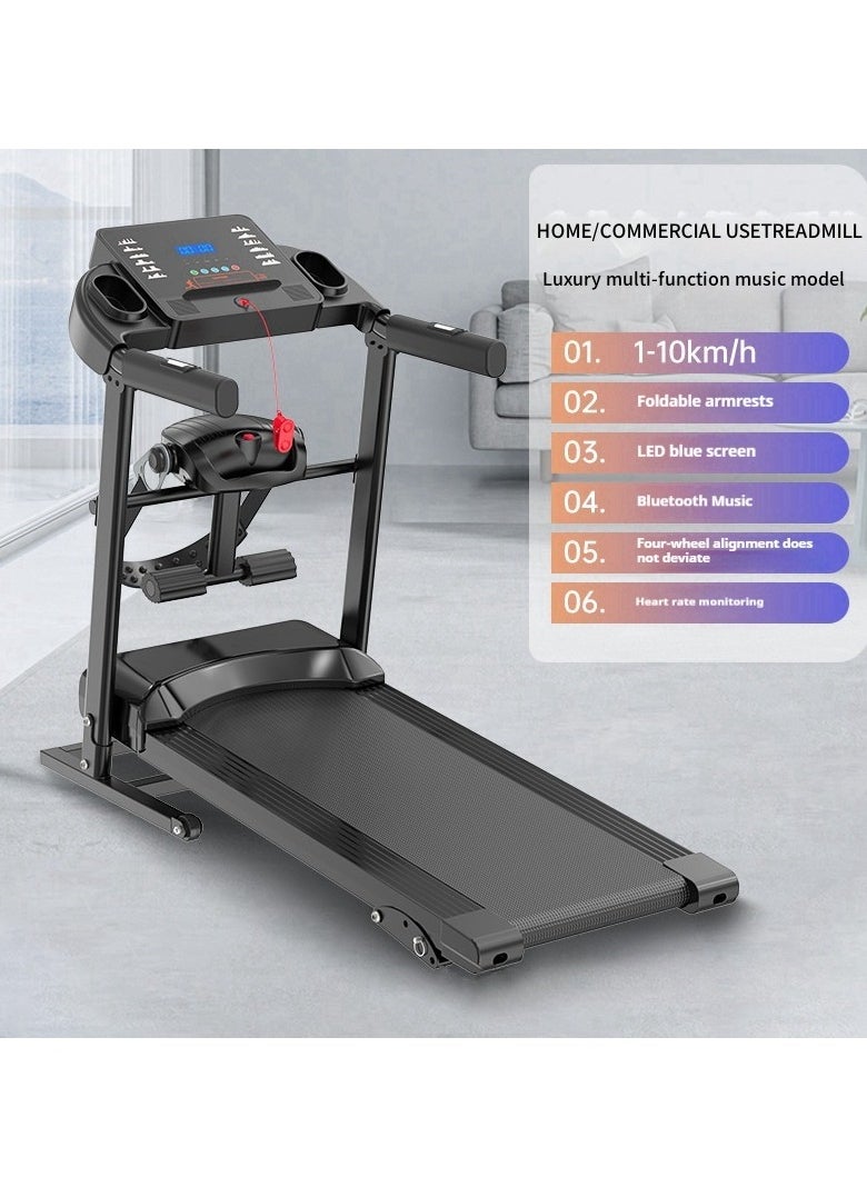 WAKYME Multifunctional Treadmill Perfect Treadmills for Home Use Walking or Running Treadmill with Incline Bluetooth Enabled 300 lbs User Capacity with Heart Rate Sensor 8-layer Interactive Shock Absorption  - Image 2