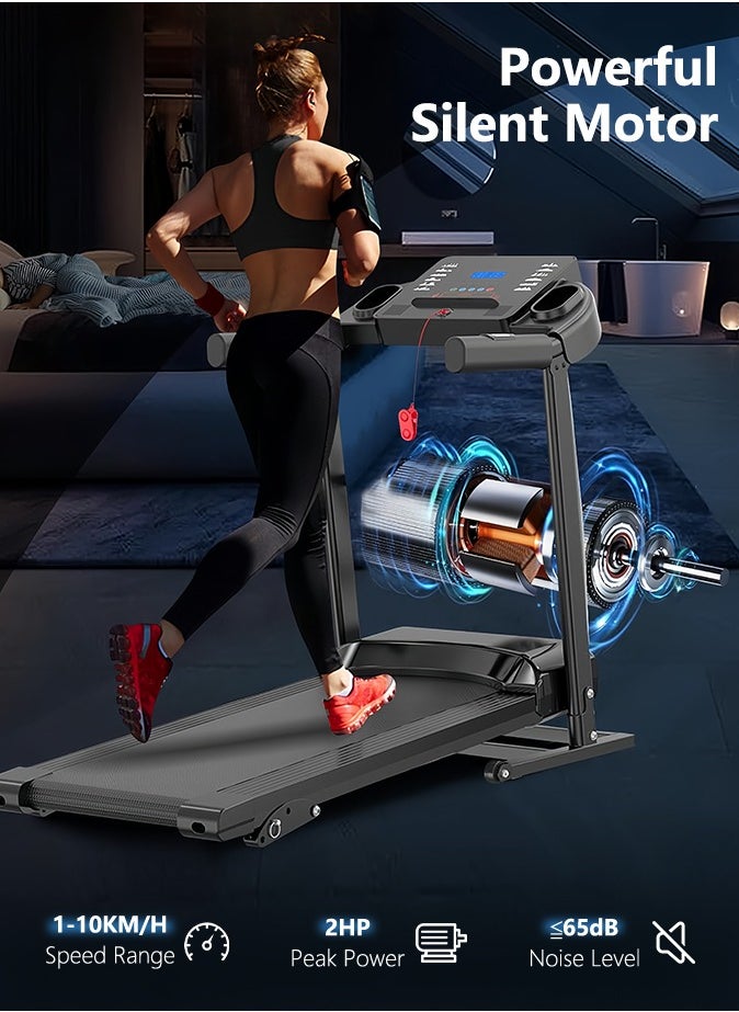 WAKYME Multifunctional Treadmill Perfect Treadmills for Home Use Walking or Running Treadmill with Incline Bluetooth Enabled 300 lbs User Capacity with Heart Rate Sensor 8-layer Interactive Shock Absorption  - Image 5