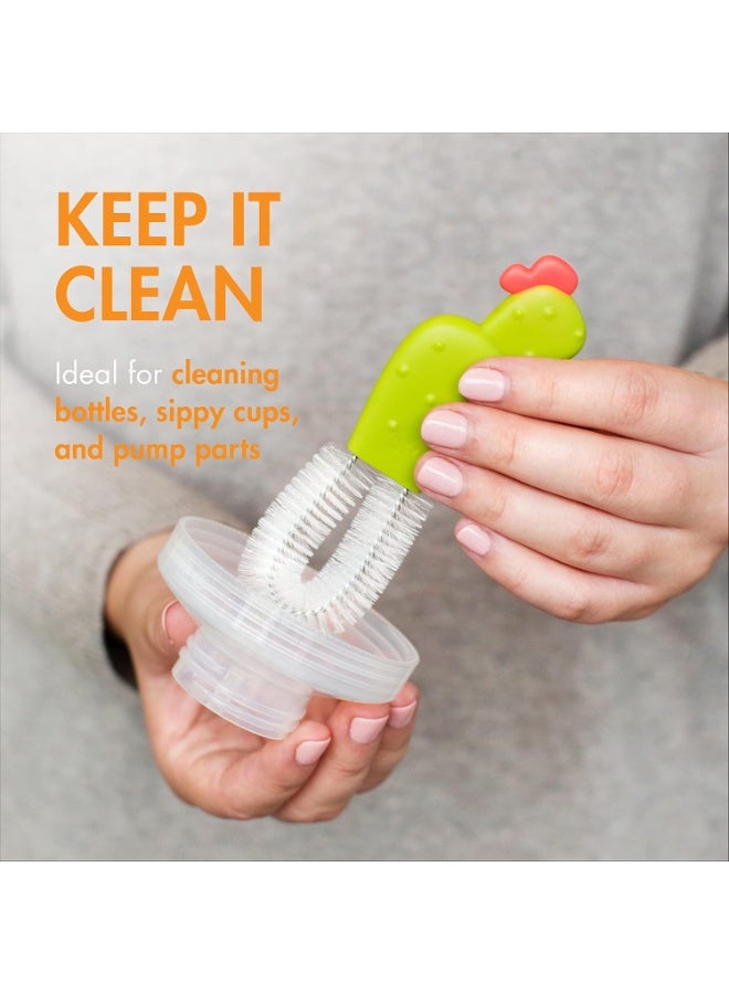 Boon Cacti Replacement Baby Bottle Brushes - Includes Bottle Cleaner Brush, Straw Cleaner Brush, Nipple Brush and Detail Brush for Baby Bottles - Newborn Essentials - Sage - 4 Count - Image 4