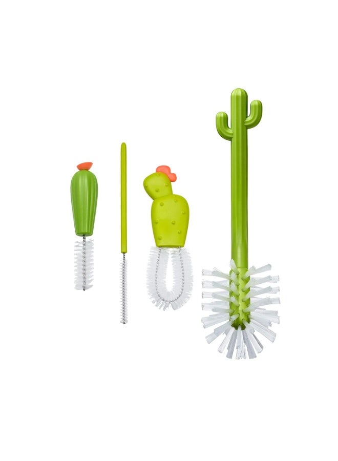 Boon Cacti Replacement Baby Bottle Brushes - Includes Bottle Cleaner Brush, Straw Cleaner Brush, Nipple Brush and Detail Brush for Baby Bottles - Newborn Essentials - Sage - 4 Count - Image 1