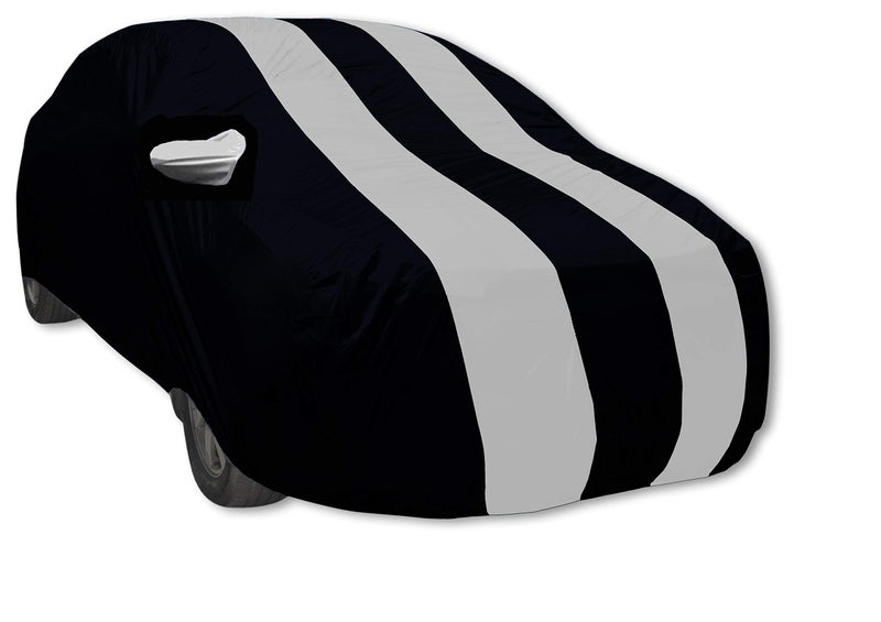 Auto Hub Car Cover Compatible with Innova Crysta with Mirror Pocket, Weather Proof, Triple Stitched, Innova Crysta Car Cover- Navy-Silver - Image 5