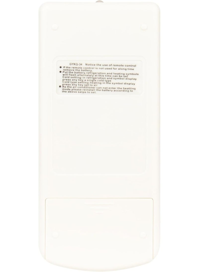 ELTRAZONE Replacement Air Conditioner Remote Control GYKQ-34 Compatible with Solius/Black & Decker/TCL Air Conditioner TM-PAC-08E3 BPACT10WT BPACT12WT with battery - Image 3