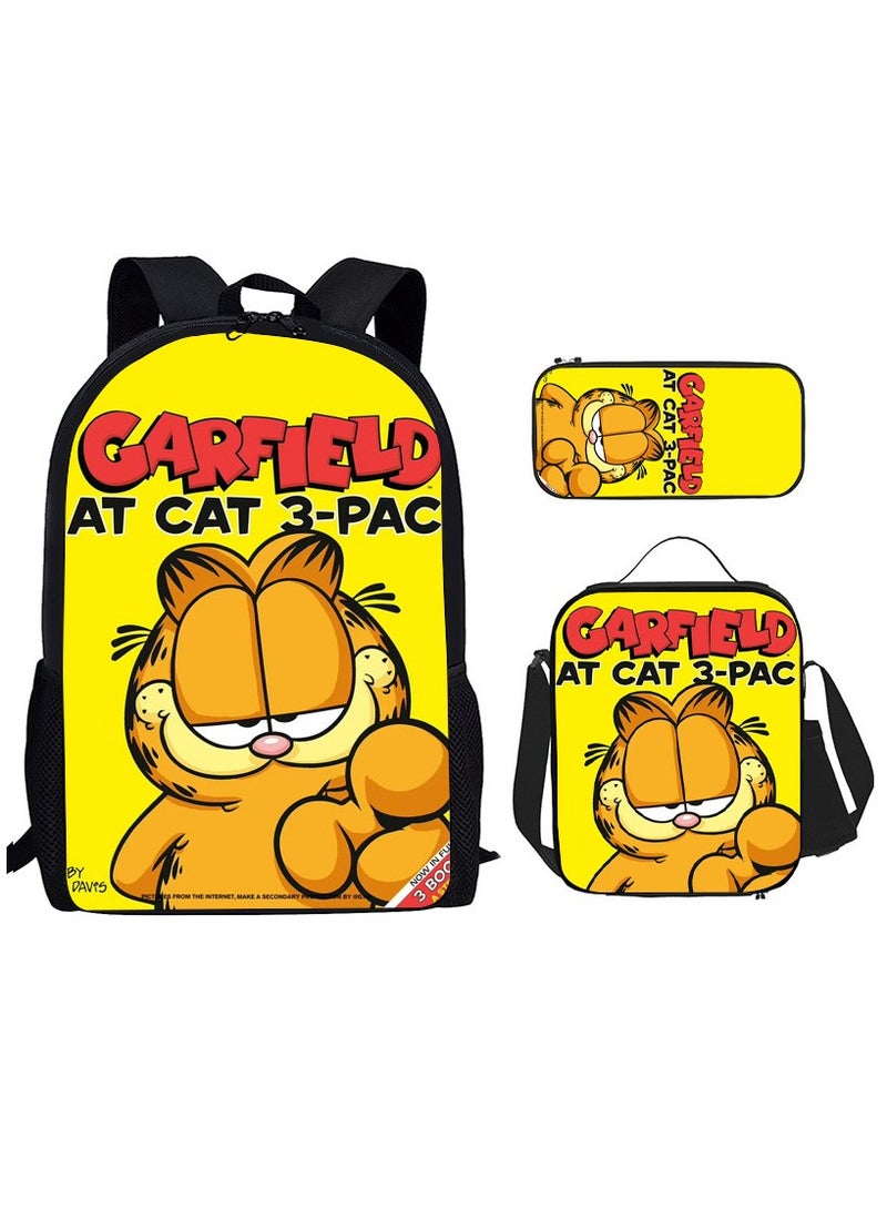 Printed Anime Peripherals Primary School Students Wear-Resistant School Bag Shoulder Bag Pencil Case Three-Piece Set