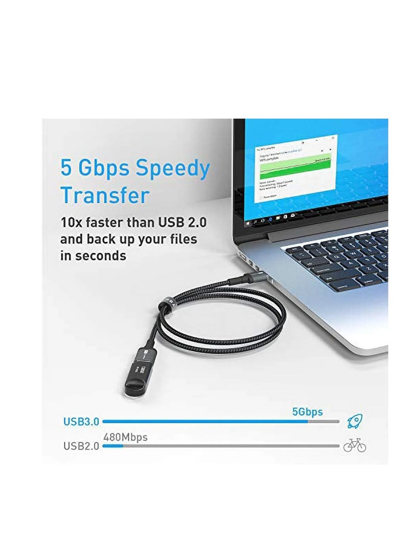Terabyte كابل تمديد USB 3.0 بطول 5م/16.4 قدم، كابل تمديد نوع A ذكر إلى أنثى، نقل بيانات بسرعة 5Gbps للوحة المفاتيح، الفأرة، بلاي ستيشن، فلاش درايف، طابعة، كاميرا والمزيد - Image 2