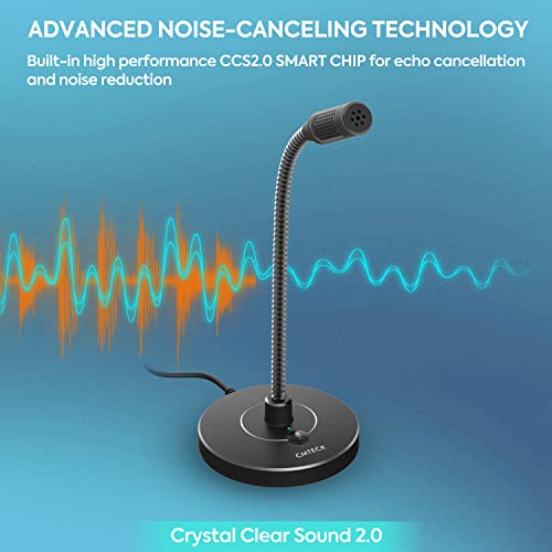 CMTECK USB Computer Microphone G009, Noise-Cancelling Recording Desktop Mic for PC/Laptop for Online Chatting, Home Studio, Podcasting, Gaming, Skype, YouTube with Mute Function(Windows/Mac) - Image 5