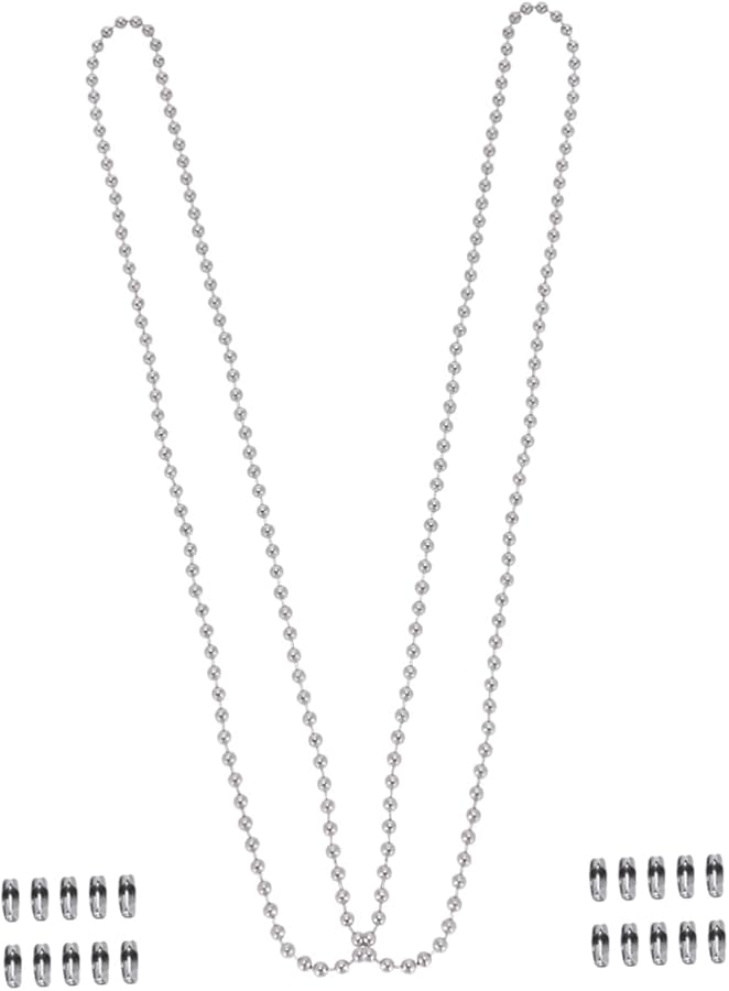 مجموعة سلسلة سحب مروحة السقف مع 20 مشبكًا معدنيًا مقاومًا للصدأ لتركيبات الإضاءة - Image 1