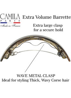CAMILA Camila Paris CP3620 French Hair Barrette Clip for Girls for Thick Curly Wavy Long Hair, Strong Hold Grip Hair Clips for Women, Automatic, No Slip Styling Girls Hair Accessories, Handmade in France  - Image 3
