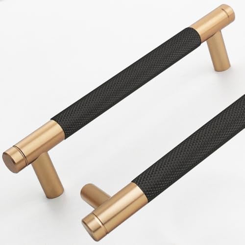 Ntresbonne 12 Pack 5 Inch 128 mm Bronze and Black Barrel Cabinet Pulls Cupboard Aluminum Handles Drawer Pull Cabinet Handles - Image 1
