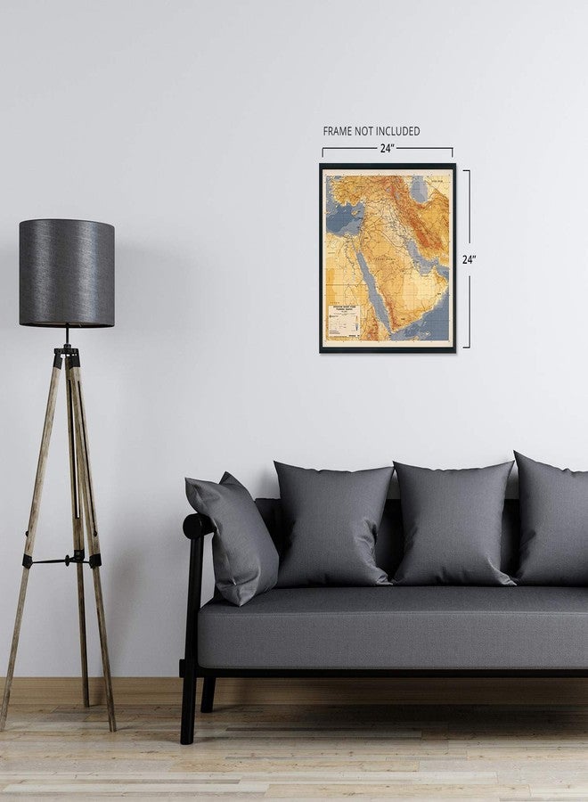 HISTORIX 1991 Operation Desert Storm Map - 24x24 Inch Operation Desert Storm Planning Graphic - Middle East Map - Persian Gulf War Map - Iraq Kuwait Saudi Arabia Map - Desert Storm Poster - Image 5