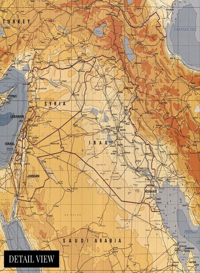 HISTORIX 1991 Operation Desert Storm Map - 24x24 Inch Operation Desert Storm Planning Graphic - Middle East Map - Persian Gulf War Map - Iraq Kuwait Saudi Arabia Map - Desert Storm Poster - Image 2