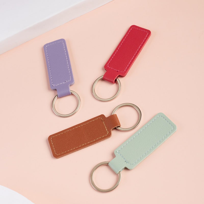 Pu Leather Car Keychain Creative Personalized Key Bag Pendant Pu Men And Women Diy Keychain Small Gift Batch - Image 4