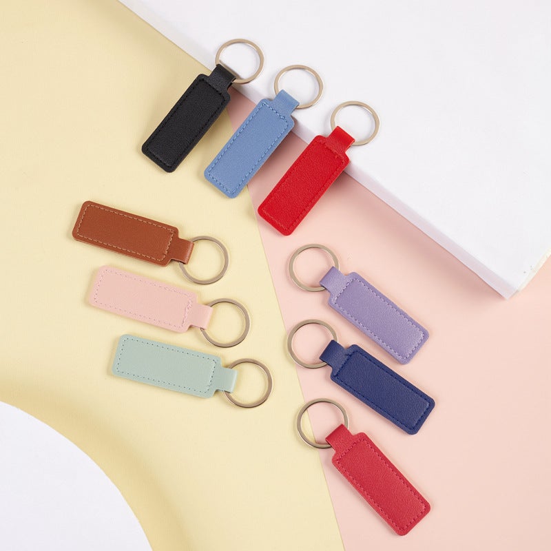 Pu Leather Car Keychain Creative Personalized Key Bag Pendant Pu Men And Women Diy Keychain Small Gift Batch - Image 5