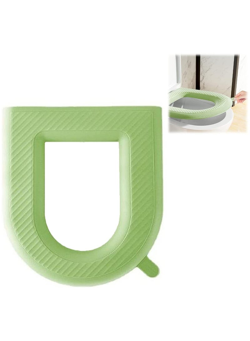 SYOSI Waterproof Foam Toilet Mat,Toilet Seat Cover Cushion Waterproof,Toilet Seat Cushion Self Adhesive,Bathroom Toilet Seat Cover Sticker,Universal Soft Washable Warmer Thicker Winter Mat Cushion  - Image 1